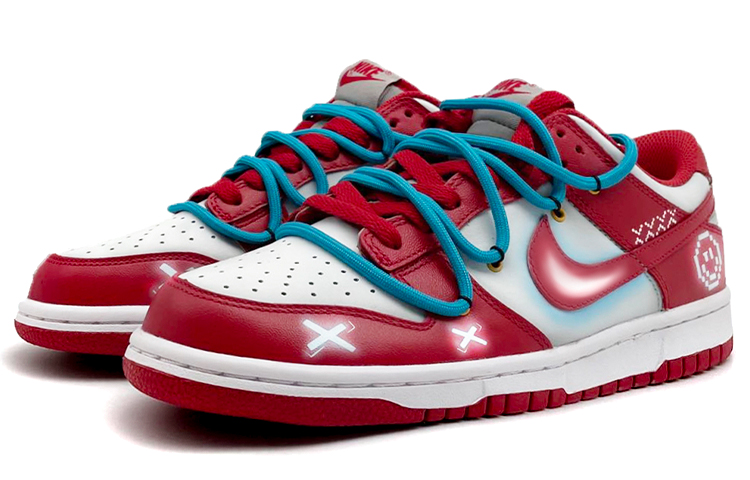 Lookbook (W) 나이키 덩크 로우 '해체 레이스 픽셀 스마일' (47 characters) CW1590-002(TeamE--女款像素笑脸OW红白)