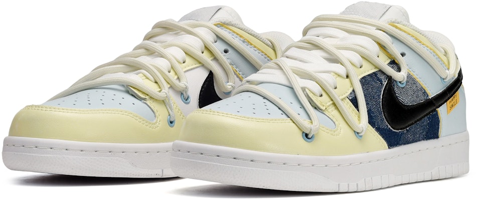 (W) 【定制鞋款】耐克Dunk Low "解构牛仔黄蓝黑" DH9765-100(TeamE-女款牛仔贴布黄蓝黑) Lookbook (W) 【定制鞋款】耐克Dunk Low "解构牛仔黄蓝黑" DH9765-100(TeamE-女款牛仔贴布黄蓝黑)