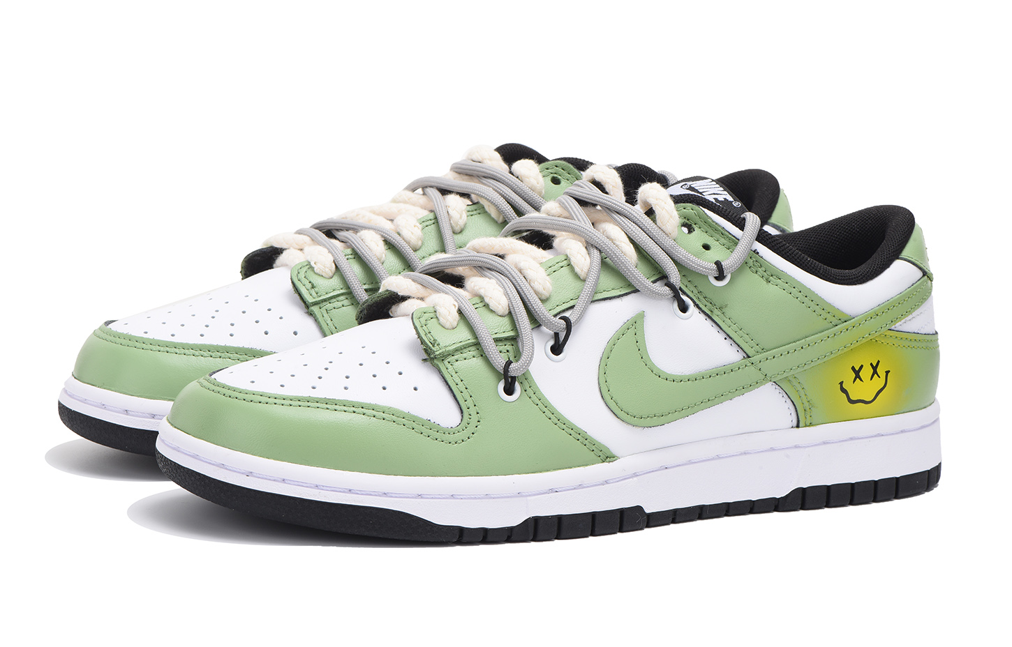 Lookbook (W) ナイキ ダンク ロー「デコンストラクション スマイリー グリーン」（ウィメンズ） CW1590-100(Team拾伍-女款绿笑脸)
