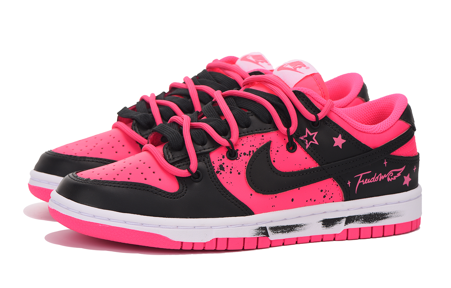 Lookbook (W) Zapatillas Nike Dunk Low 'Deconstruido Negro Rosa Pentagrama' DZ5196-600(Team59-女款五角星四)