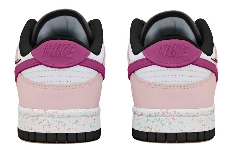 Shop (W) [Kasut Custom] Nike Dunk Low 'Deconstructed Splatter Fuchsia' FD4623-131(Team拾玖-白粉三钩S-BOX)