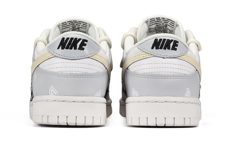 Shop (W) [Sepatu Kustom] Nike Dunk Low 'Deconstructed Denim Cashew Bunga' DD1503-109(TeamE-女款牛仔贴布灰白蓝)