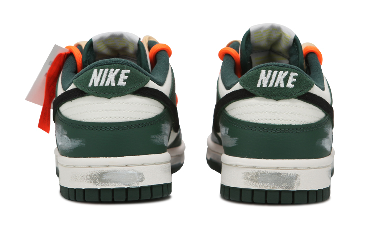 Shop (W) [Kasut Custom] Nike Dunk Low 'Deconstructed Vintage Putih Hijau' FD0350-133(Team24-女款vibe白绿)