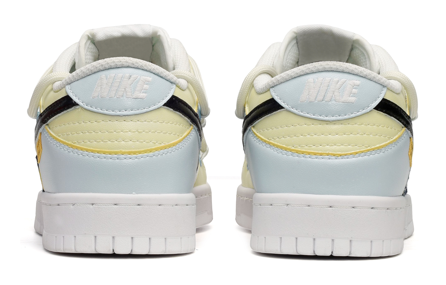 Shop (W) 【定制鞋款】耐克Dunk Low "解构牛仔黄蓝黑" DH9765-100(TeamE-女款牛仔贴布黄蓝黑)