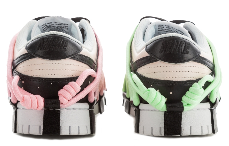 Shop (W) Zapatillas Nike Dunk Low 'Deconstruido Calamar Negro Crema Rosa' DD1503-109(TeamA-Dunk鱿鱼游戏鞋带粉)