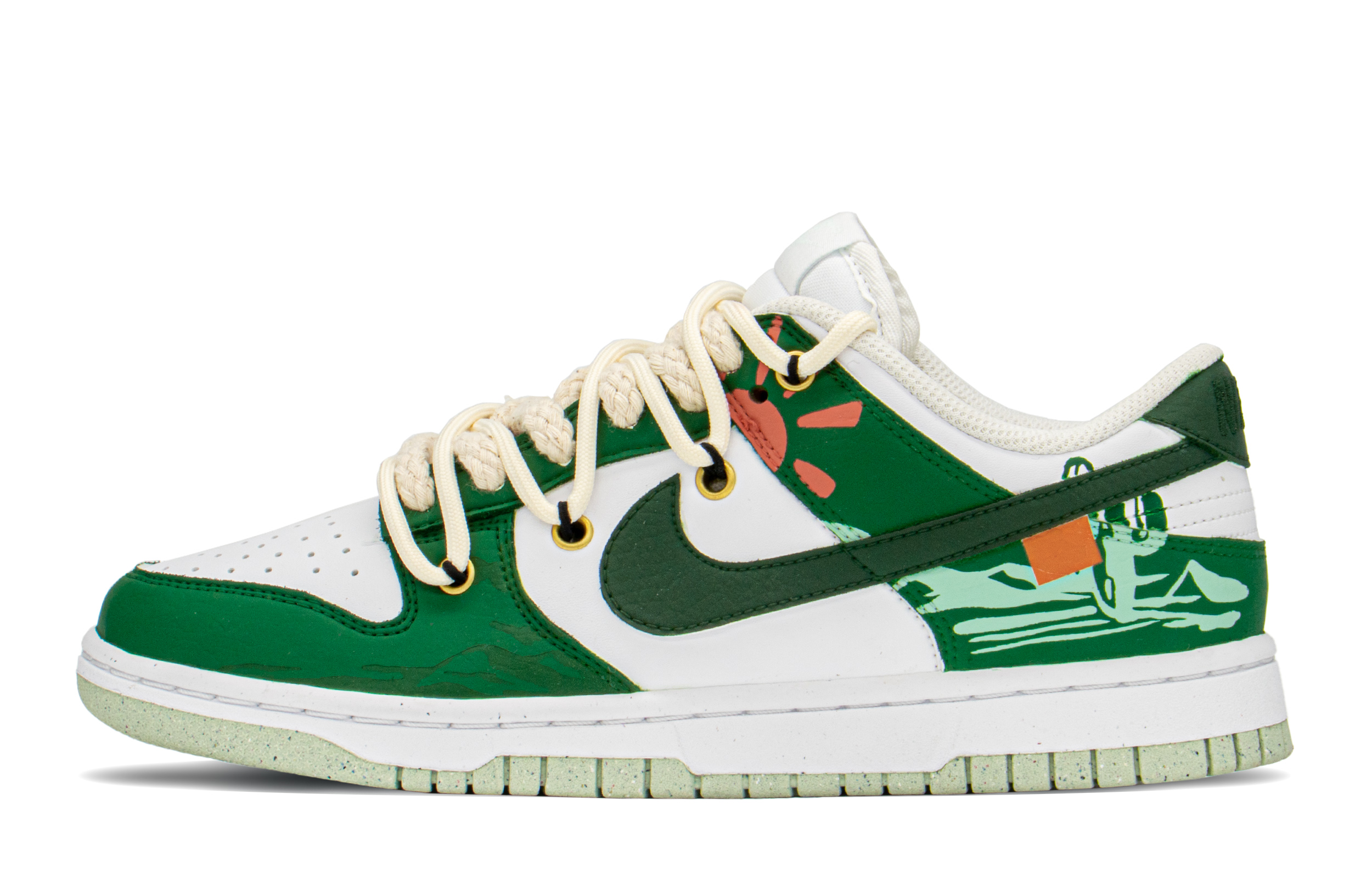 [Custom Shoes] (Women) Nike Dunk Low 'Desert Cactus Vibe'