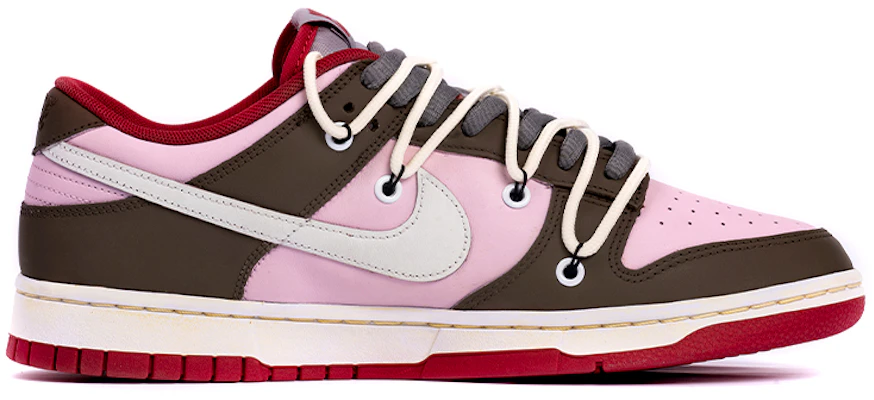 (W) 나이키 덩크 로우 '체리브라운 핑크'(커스텀) CW1590-002(TeamB-女款樱桃vibe解构鞋带) Order (W) 나이키 덩크 로우 '체리브라운 핑크'(커스텀) CW1590-002(TeamB-女款樱桃vibe解构鞋带)