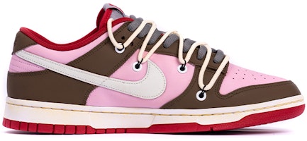 (W) 나이키 덩크 로우 '체리브라운 핑크'(커스텀) CW1590-002(TeamB-女款樱桃vibe解构鞋带) Lookbook (W) 나이키 덩크 로우 '체리브라운 핑크'(커스텀) CW1590-002(TeamB-女款樱桃vibe解构鞋带)