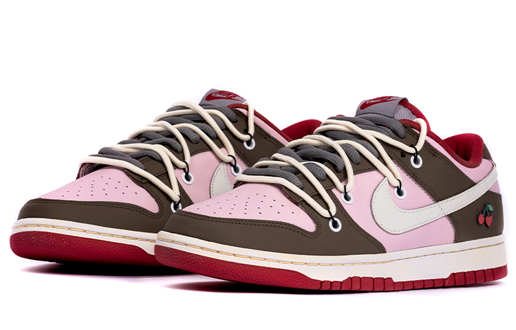 Shop (W) [定制鞋款] 耐克Dunk低帮‘做旧樱桃棕粉’ CW1590-002(TeamB-女款樱桃vibe解构鞋带)