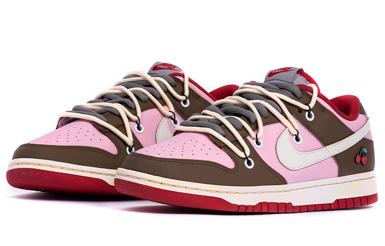 Purchase (W) [定制鞋款] 耐克Dunk低帮‘做旧樱桃棕粉’ CW1590-002(TeamB-女款樱桃vibe解构鞋带)