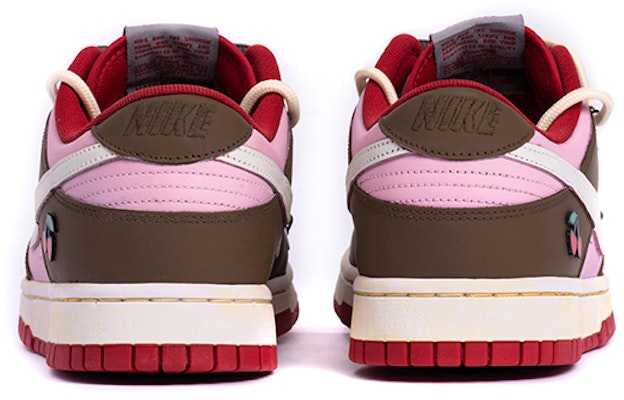 (W) 나이키 덩크 로우 '체리브라운 핑크'(커스텀) CW1590-002(TeamB-女款樱桃vibe解构鞋带) Sizing (W) 나이키 덩크 로우 '체리브라운 핑크'(커스텀) CW1590-002(TeamB-女款樱桃vibe解构鞋带)