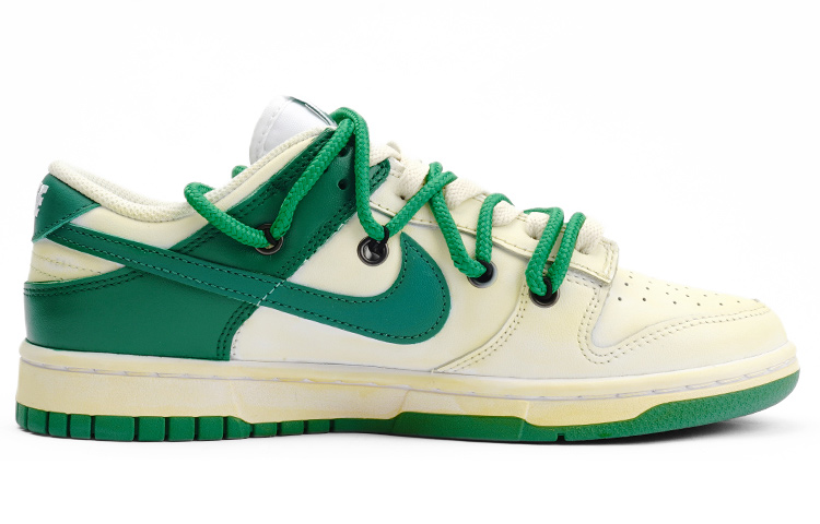 Order (W) [Kasut Custom] Nike Dunk Low 'Tag Hijau Senyum Usang' DD1503-112(TeamI-女款笑脸白绿)