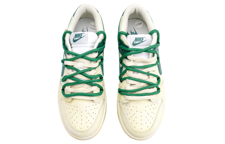 Shop (W) [Kasut Custom] Nike Dunk Low 'Tag Hijau Senyum Usang' DD1503-112(TeamI-女款笑脸白绿)