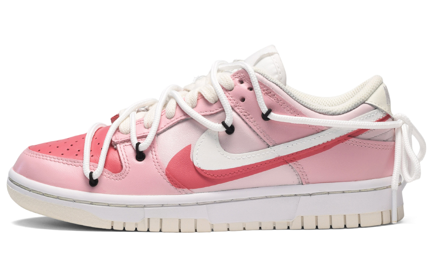 Buy (W) 나이키 덩크 로우 '도파민 벚꽃 핑크-화이트' (커스텀) DD1503-121(TeamE-女款樱花恋粉白)