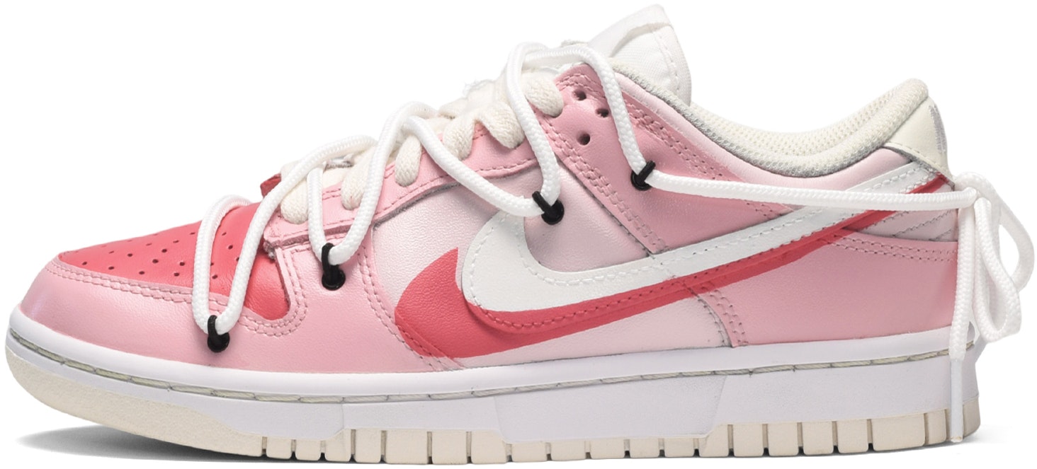 custom-shoes-women-nike-dunk-low-dopamine-double-swoosh-sakura-pink-white