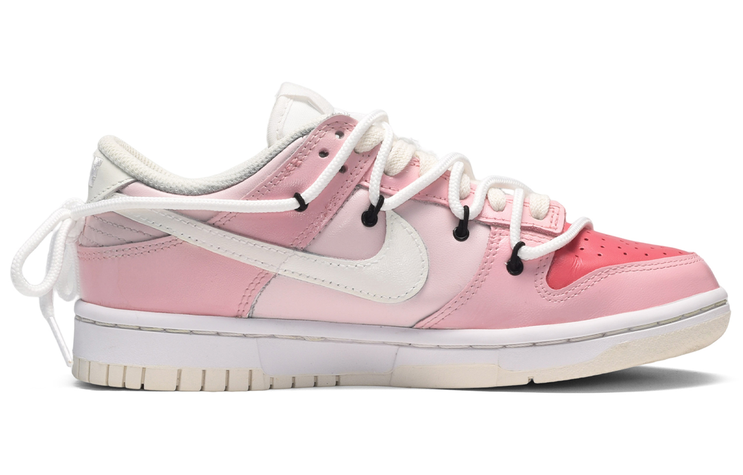 Order (W) 나이키 덩크 로우 '도파민 벚꽃 핑크-화이트' (커스텀) DD1503-121(TeamE-女款樱花恋粉白)