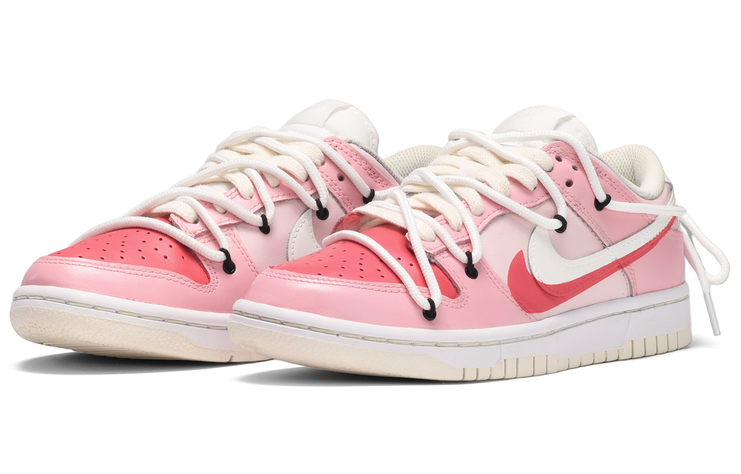Lookbook (W) 나이키 덩크 로우 '도파민 벚꽃 핑크-화이트' (커스텀) DD1503-121(TeamE-女款樱花恋粉白)