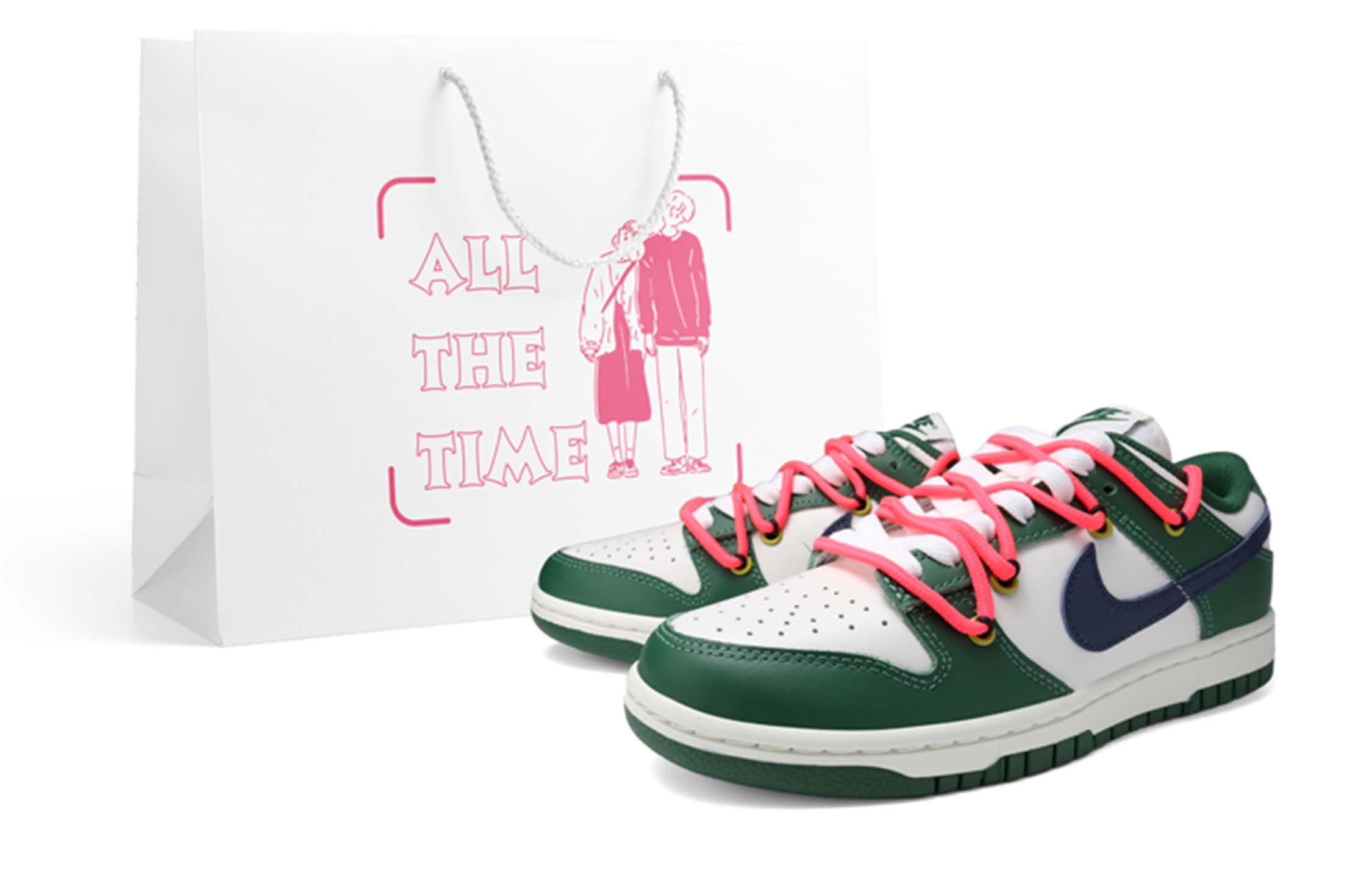 Buy (W) ナイキ ダンク LOW "ドーパミン オレンジレッド" (カスタム) DD1503-300(Team36-女款多巴胺橙红QD)