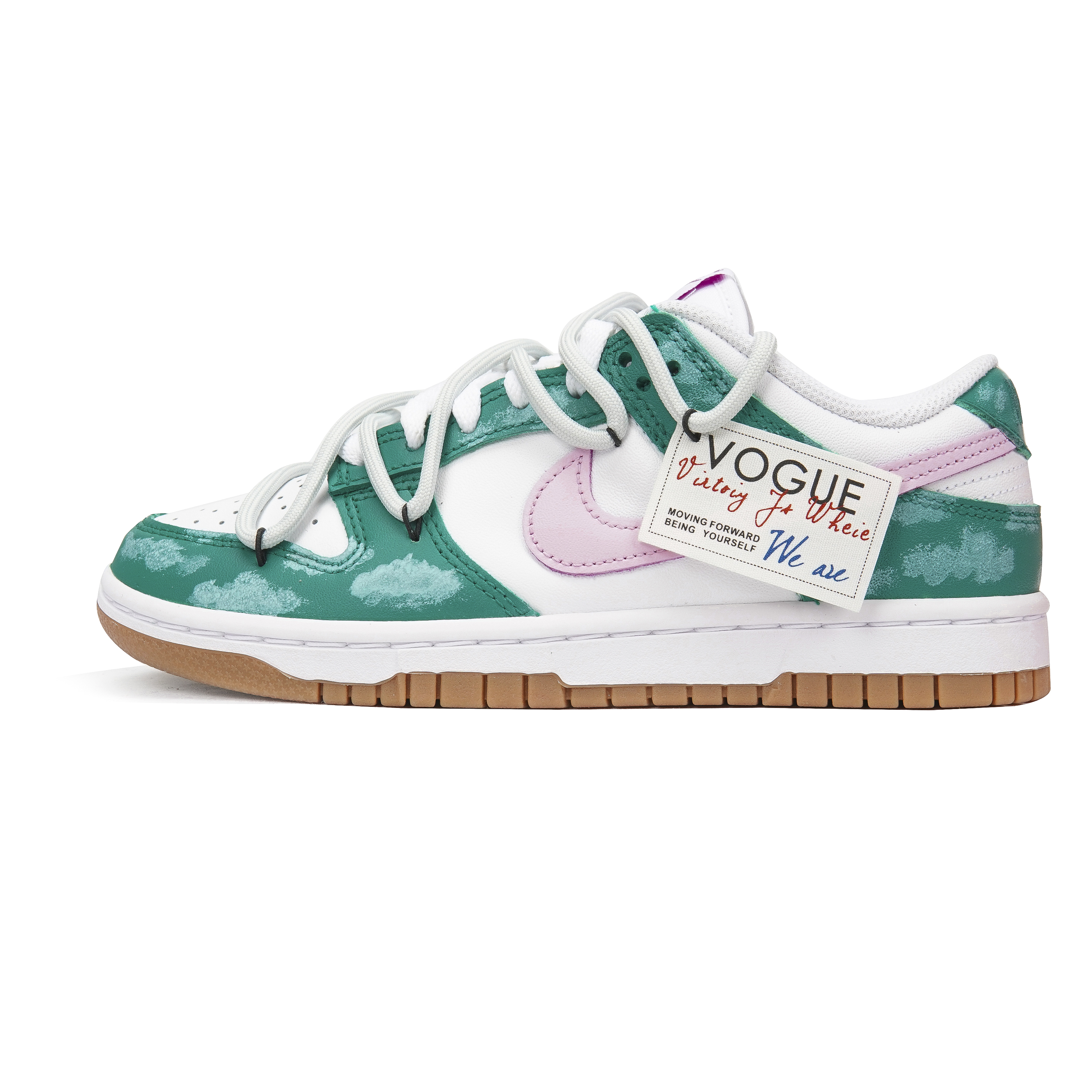 Buy (W) [커스텀 신발] 나이키 덩크 로우 '도파민 파스텔 핑크-그린' FD9922-151(Teamp-粉绿刮刮乐）