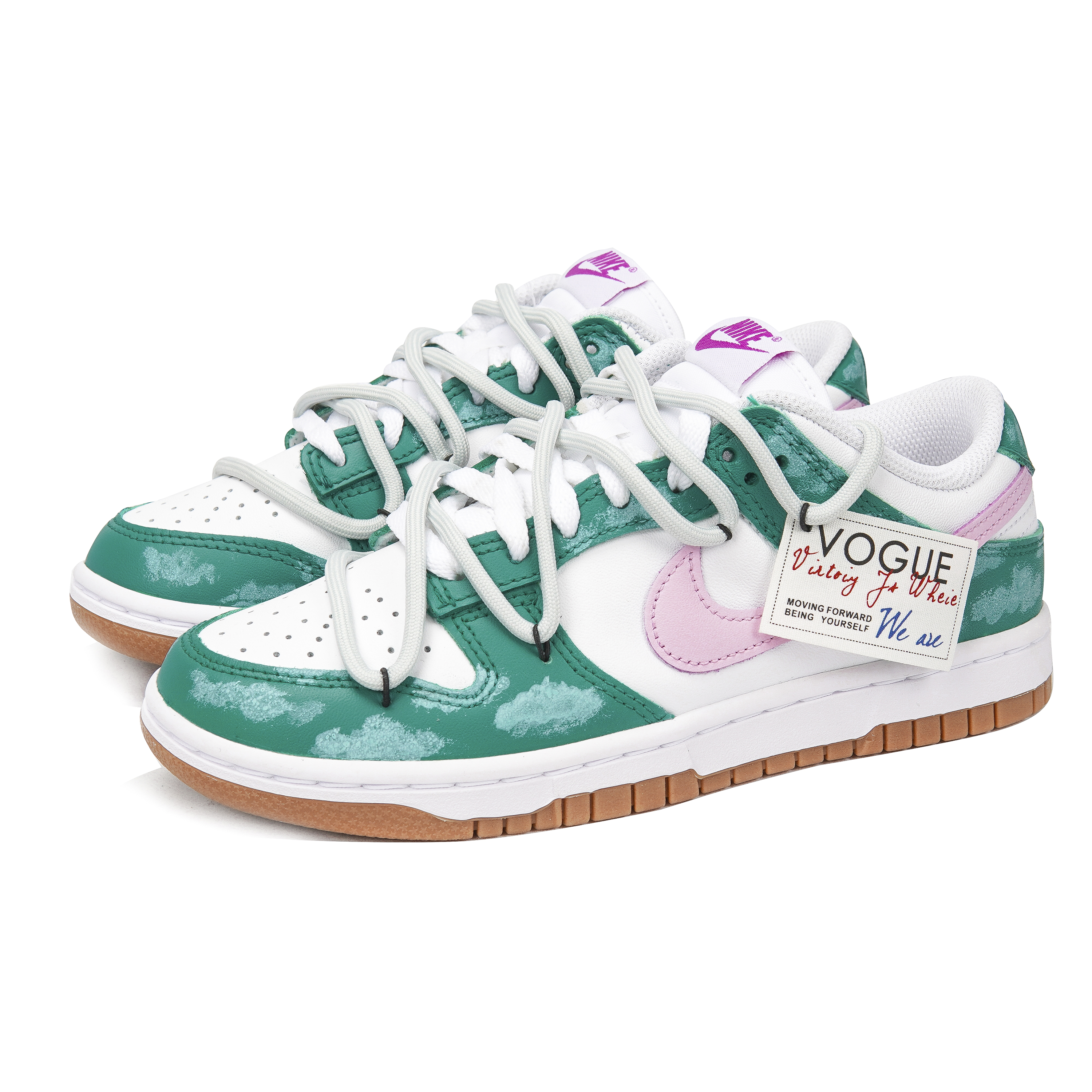 Lookbook (W) [커스텀 신발] 나이키 덩크 로우 '도파민 파스텔 핑크-그린' FD9922-151(Teamp-粉绿刮刮乐）