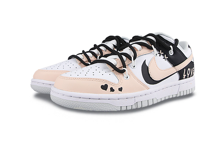 Lookbook (W) 나이키 덩크 로우 '스플래터 핑크블랙' (커스텀) DD1503-103(Team58-雾都恋人)