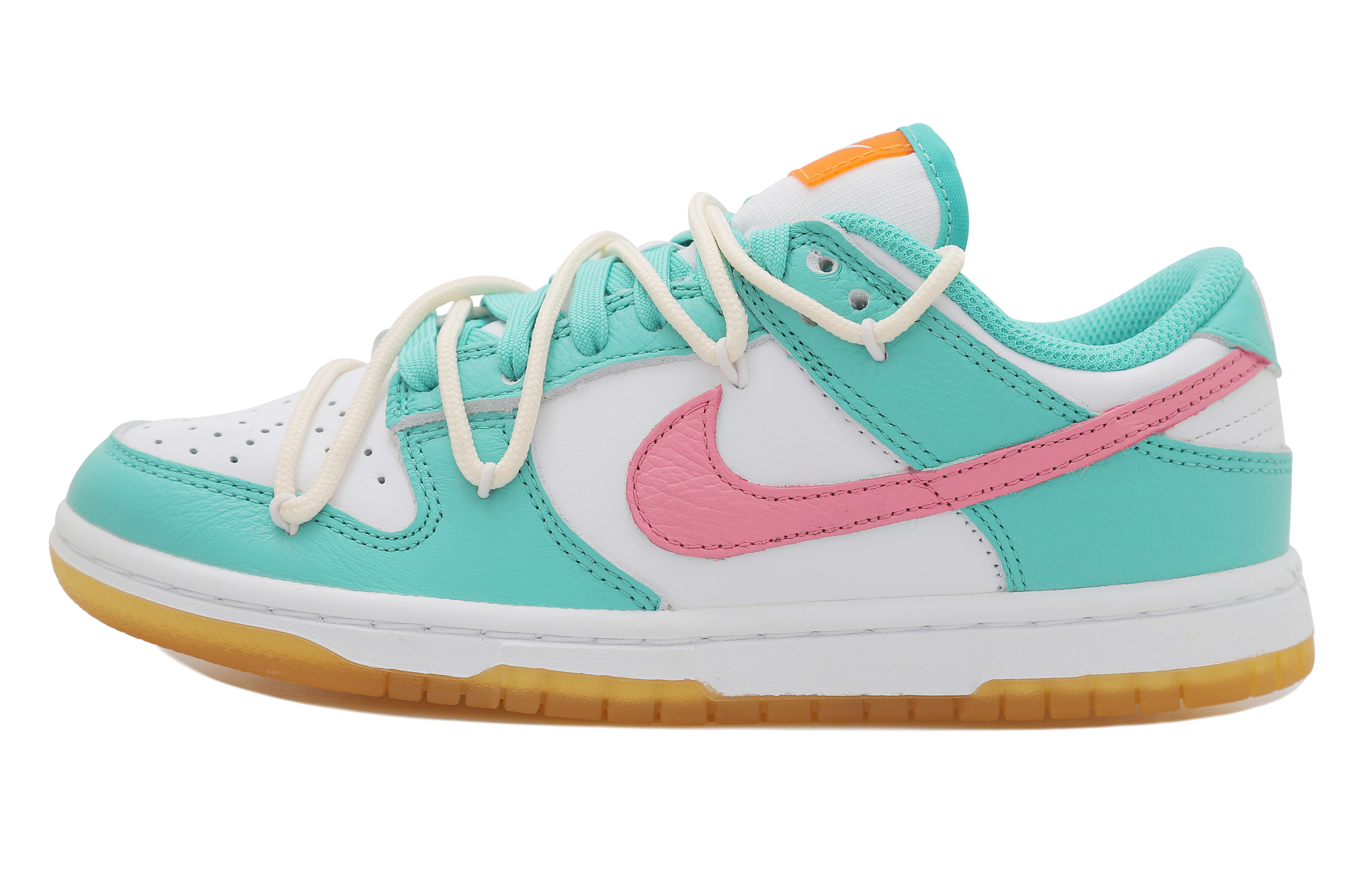 Buy 【客製化球鞋】Nike Dunk Low OKHR 少女心事 青春活力 解構鞋帶 低筒 板鞋 女款 水鴨綠粉紅