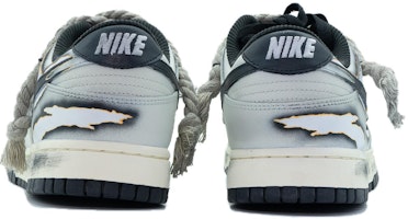 【訂製球鞋】Nike Dunk 混亂風味·塵世灰燼 老化 復古 廢土 百搭 低筒 板鞋 女款 黑白 Purchase 【訂製球鞋】Nike Dunk 混亂風味·塵世灰燼 老化 復古 廢土 百搭 低筒 板鞋 女款 黑白