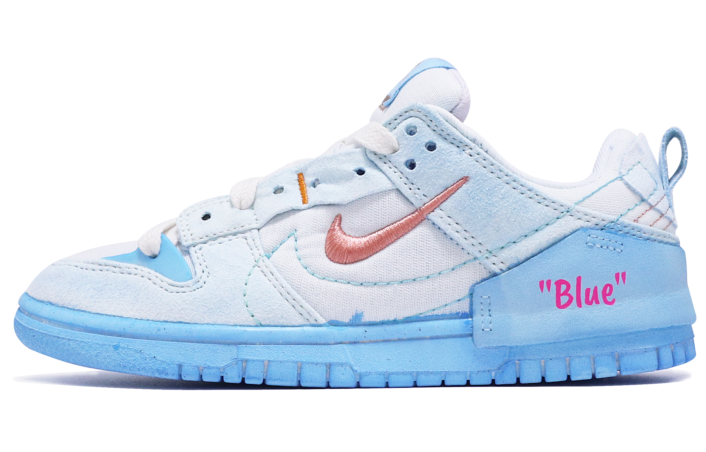Buy (W) [Sepatu Kustom] Nike Dunk Low 'Biru Pudar' DH4402-100(TeamTen-女款浸染蓝)