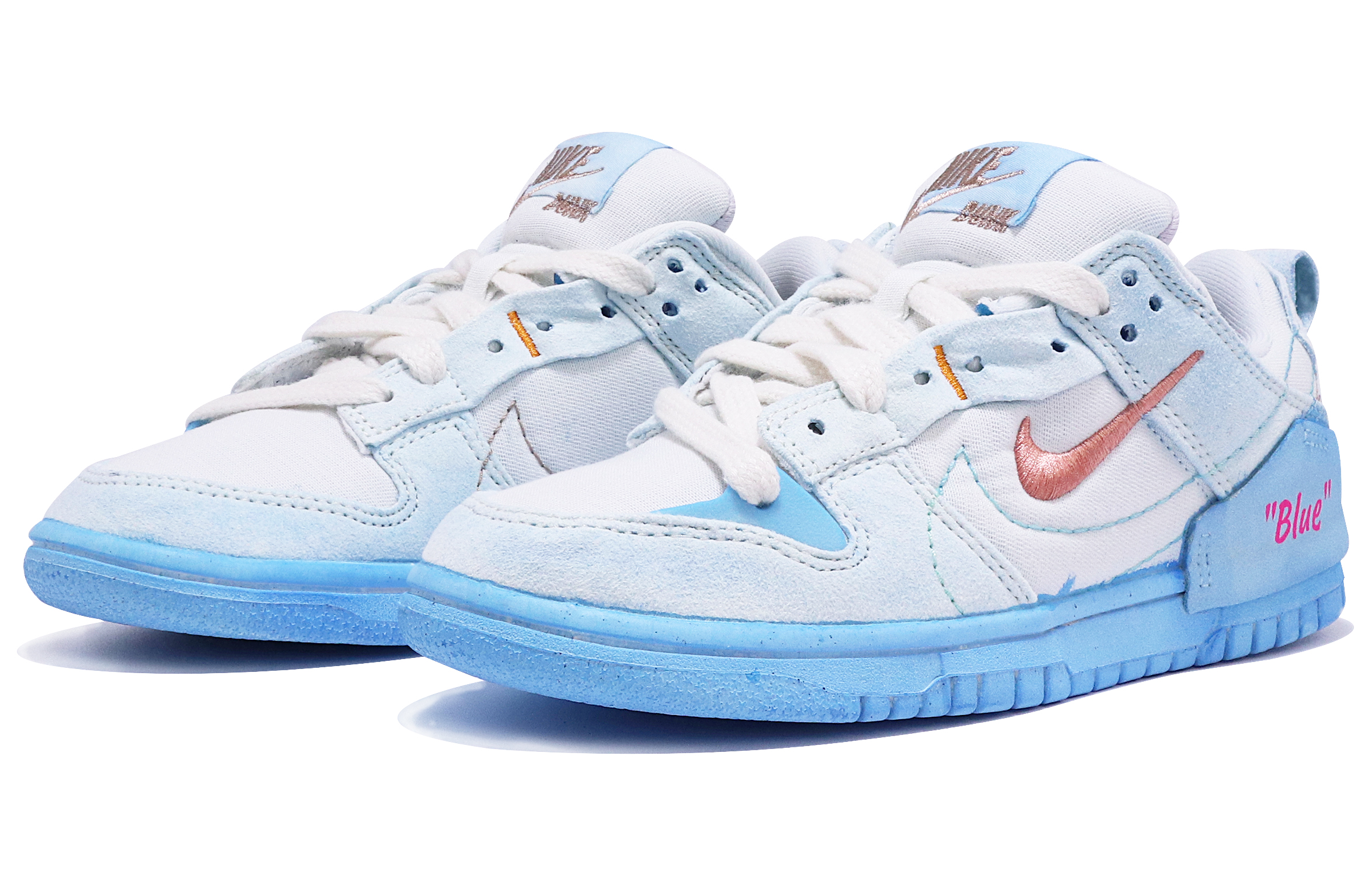 Lookbook (W) [Sepatu Kustom] Nike Dunk Low 'Biru Pudar' DH4402-100(TeamTen-女款浸染蓝)