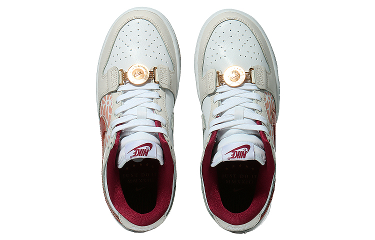 Shop (W) [Sepatu Custom] Nike Dunk Low 'First Place Cream Putih' DV1160-100(Team10-第一名）