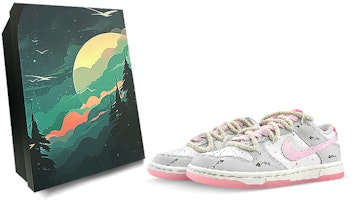 (W) 【カスタムシューズ】(女性用) ナイキダンクロー『フィッシュボーン ホワイト-グレー-ピンク』 FN3451-161(Team76-鱼骨白灰粉S-BOX) Buy (W) 【カスタムシューズ】(女性用) ナイキダンクロー『フィッシュボーン ホワイト-グレー-ピンク』 FN3451-161(Team76-鱼骨白灰粉S-BOX)