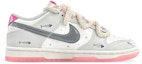 Lookbook 【台灣專屬定製球鞋】Nike Dunk Low 滑板精靈 魚骨圖化 限定版 細緻線條 低筒 滑板鞋 女款 白灰粉色系