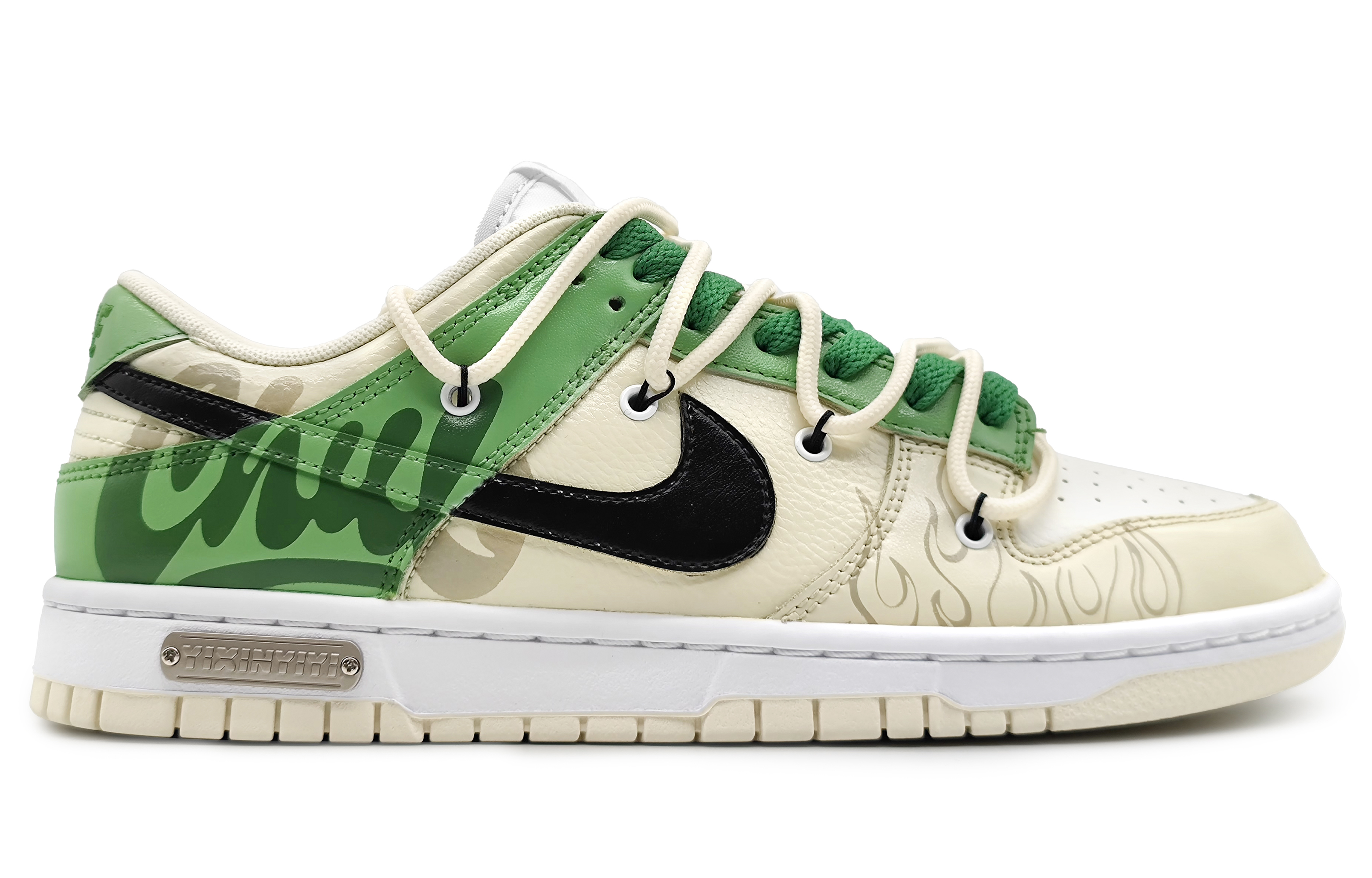 Order (W) [Kasut Custom] Nike Dunk Low 'Flame Thorn Reverse Colorway' DD1503-121(Team16-女款火焰荆棘)