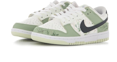 【訂製球鞋】Nike Dunk 低筒 花卉 初見春來 休閒鞋 女款 黃綠 Lookbook 【訂製球鞋】Nike Dunk 低筒 花卉 初見春來 休閒鞋 女款 黃綠