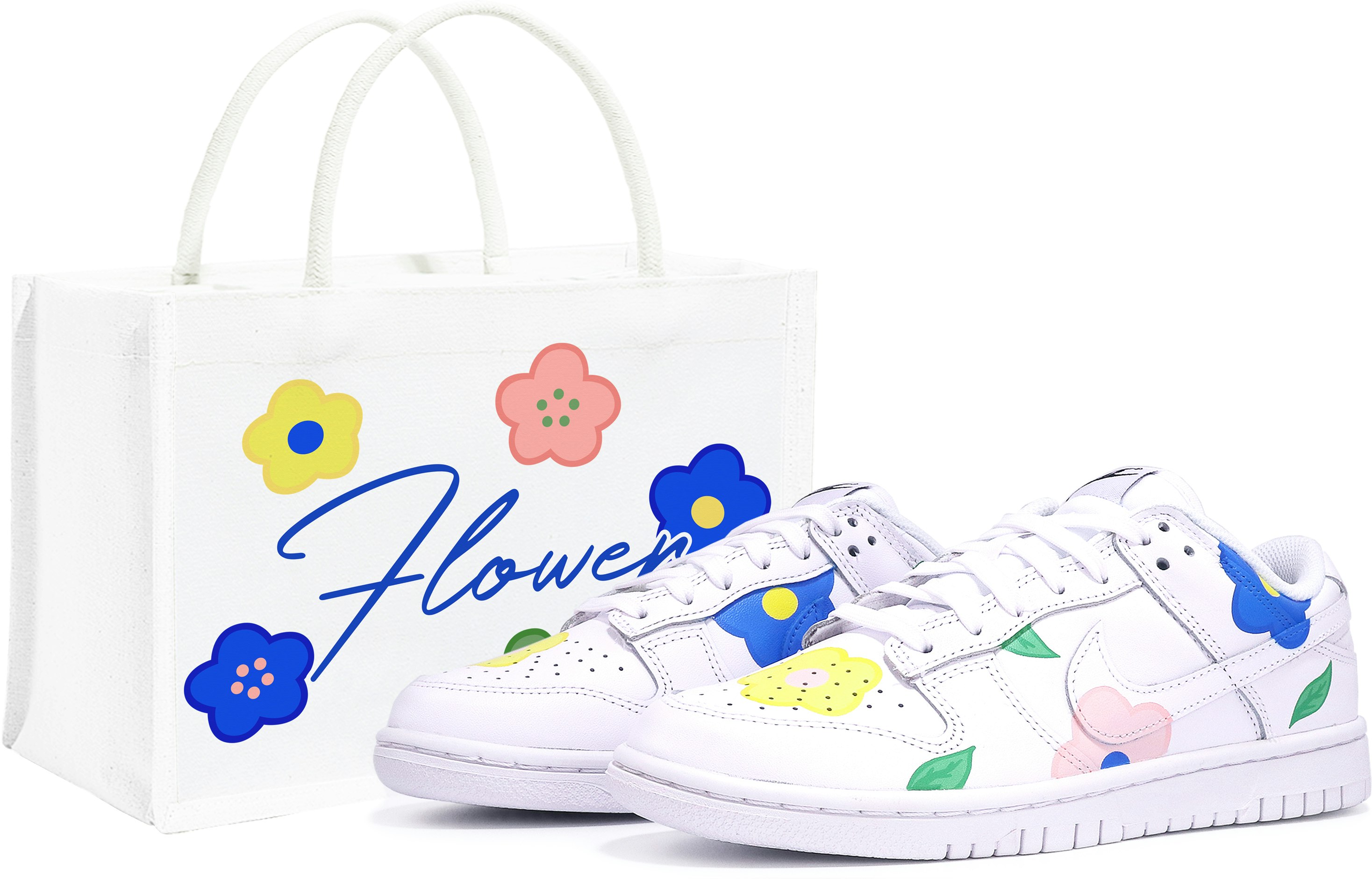 custom-shoes-women-nike-dunk-low-floral-graffiti