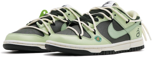 【定製球鞋】 Nike Dunk Low 蒸氣木偶 水果系列 森林起司 獨特 清新 低筒 板鞋 女款 牛油果綠 Lookbook 【定製球鞋】 Nike Dunk Low 蒸氣木偶 水果系列 森林起司 獨特 清新 低筒 板鞋 女款 牛油果綠