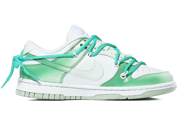Order (W) [Sepatu Custom] Nike Dunk Low 'Fresh Gradient Hijau' DN1431-102(Team10--渐变新绿)