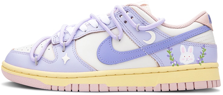 custom-shoes-women-nike-dunk-low-fresh-summer-night-white-pink