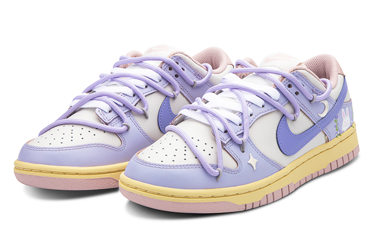 Lookbook (W) [Sepatu Custom] Nike Dunk Low 'Fresh Summer Night Putih Merah Muda' DD1503-601(TeamF-仲夏夜兔子)