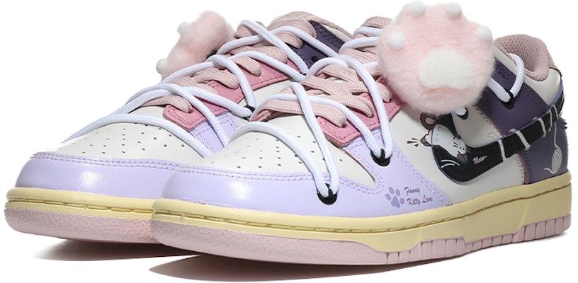 (W) 【定制鞋款】耐克Dunk Low“毛绒粉爪” DD1503-601(Team10-猫爪毛线猫女款) Lookbook (W) 【定制鞋款】耐克Dunk Low“毛绒粉爪” DD1503-601(Team10-猫爪毛线猫女款)