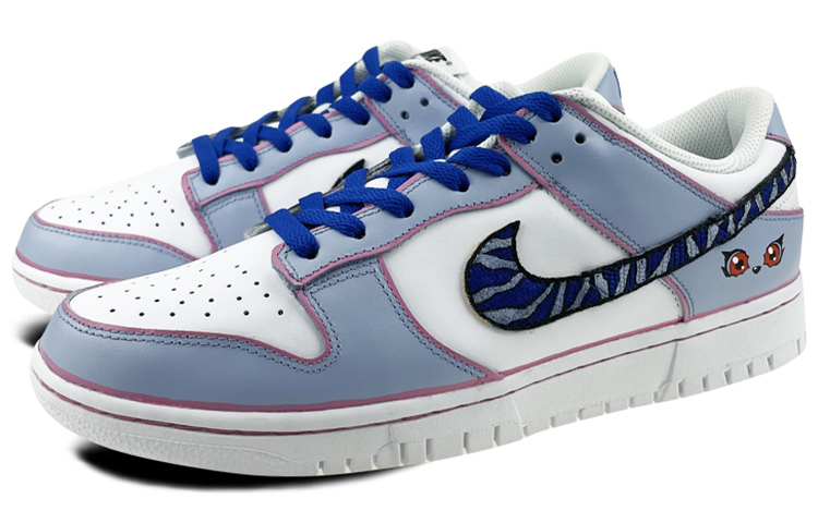 Lookbook 【客製球鞋】Nike Dunk Low 是在玩鞋 數碼寶貝 加布獸 卡通 童趣 低筒 板鞋 女款 白紫