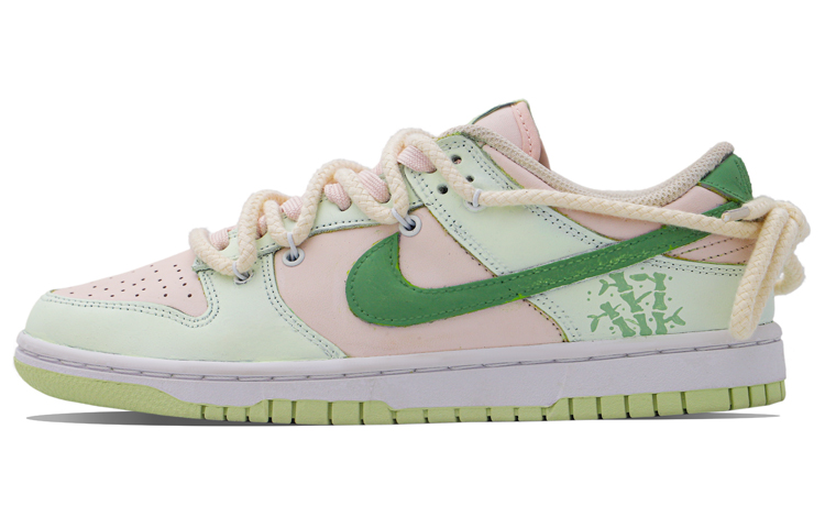 Buy (W) 나이키 덩크 로우 '젠틀 뱀부' (화이트/그린/핑크) DD1503-600(Team34-竹子)