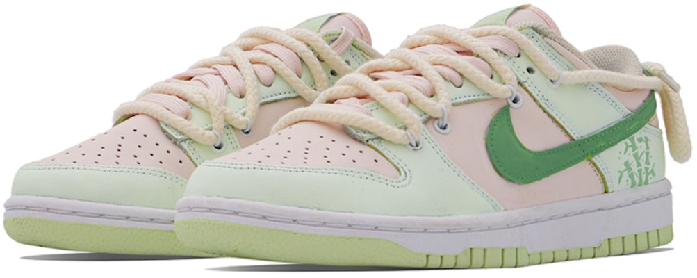 【訂製球鞋】 Nike Dunk Low 竹子 溫柔 清新 休閒 低筒 板鞋 女款 白綠粉 Lookbook 【訂製球鞋】 Nike Dunk Low 竹子 溫柔 清新 休閒 低筒 板鞋 女款 白綠粉