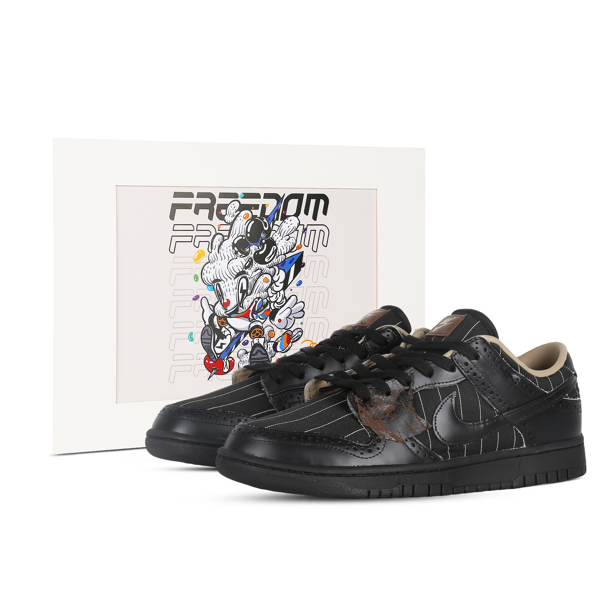 Buy (W) [Kasut Kustom] Nike Dunk Low 'Gentleman's Black' FV3642-010(Team81-男款绅士礼仪画册)