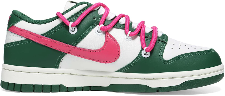 【訂製球鞋】 Nike Dunk Low "Gorge Green" 活力粉鉤 雙鞋帶 低筒 板鞋 女款 白綠粉 Lookbook 【訂製球鞋】 Nike Dunk Low "Gorge Green" 活力粉鉤 雙鞋帶 低筒 板鞋 女款 白綠粉
