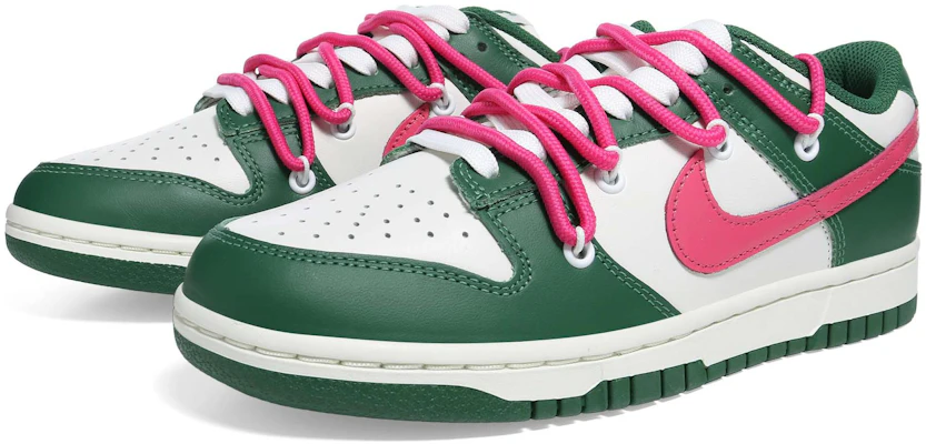 【訂製球鞋】 Nike Dunk Low "Gorge Green" 活力粉鉤 雙鞋帶 低筒 板鞋 女款 白綠粉 Shop 【訂製球鞋】 Nike Dunk Low "Gorge Green" 活力粉鉤 雙鞋帶 低筒 板鞋 女款 白綠粉