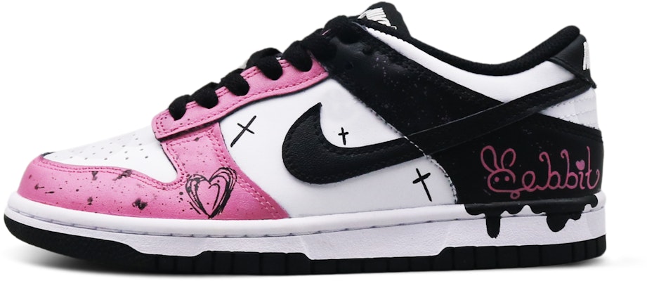【訂製球鞋】Nike Dunk Low(GS) 哥德女孩 塗鴉 甜酷 流體 潑墨 低筒 滑板鞋 女款 粉黑 Buy 【訂製球鞋】Nike Dunk Low(GS) 哥德女孩 塗鴉 甜酷 流體 潑墨 低筒 滑板鞋 女款 粉黑