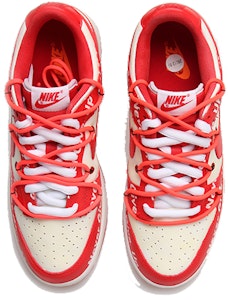【客製化球鞋】Nike Dunk Low 彈幕 字母 Vibe風做舊 解構鞋帶 低筒 板鞋 女款 紅白 Purchase 【客製化球鞋】Nike Dunk Low 彈幕 字母 Vibe風做舊 解構鞋帶 低筒 板鞋 女款 紅白