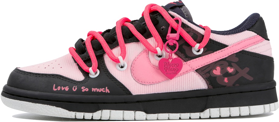 (W) 【カスタムシューズ】(女性用) ナイキ ダンク ロー 'グラフィティ ブラック-ピンク' DM1051-400(Team4-女款无限心动) Buy (W) 【カスタムシューズ】(女性用) ナイキ ダンク ロー 'グラフィティ ブラック-ピンク' DM1051-400(Team4-女款无限心动)