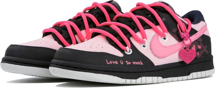 (W) 【カスタムシューズ】(女性用) ナイキ ダンク ロー 'グラフィティ ブラック-ピンク' DM1051-400(Team4-女款无限心动) Lookbook (W) 【カスタムシューズ】(女性用) ナイキ ダンク ロー 'グラフィティ ブラック-ピンク' DM1051-400(Team4-女款无限心动)
